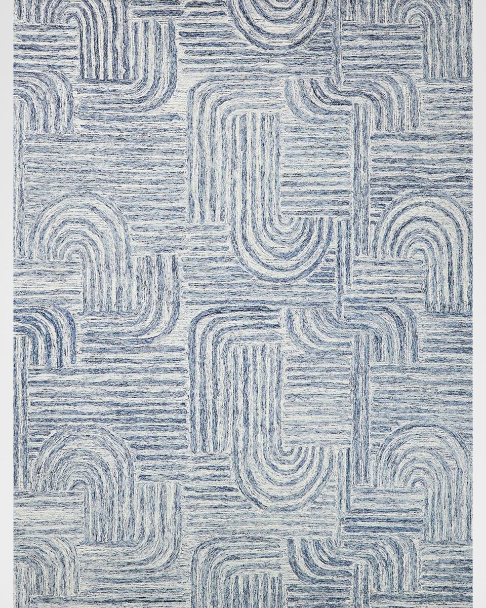 Juno Hand-Tufted Blue/Ivory Rug, 12' x 15'